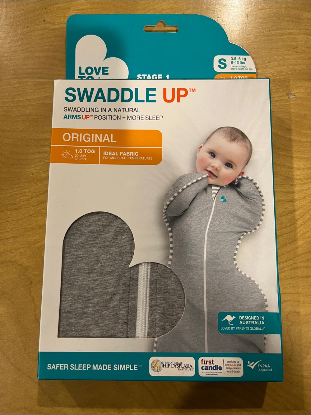 Love to dream Swaddle Up Original One-Piece in Heather Grey